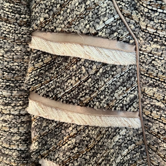 White House Black Market Tweed Fringe Crop Jacket - Picture 5 of 8